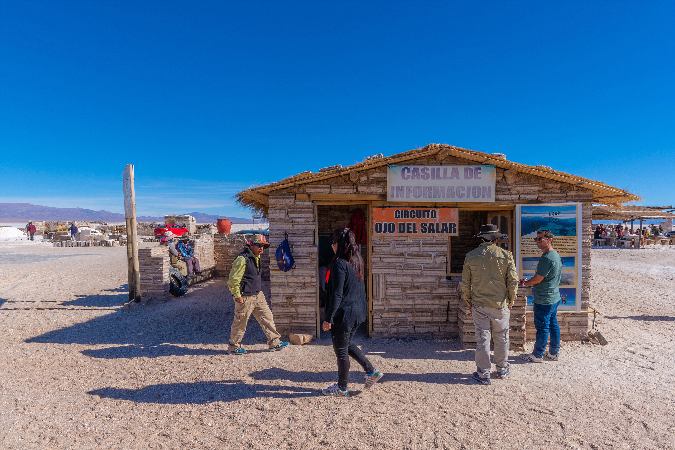 Centro de informações turísticas em Salinas Grandes, província argentina de Jujuy