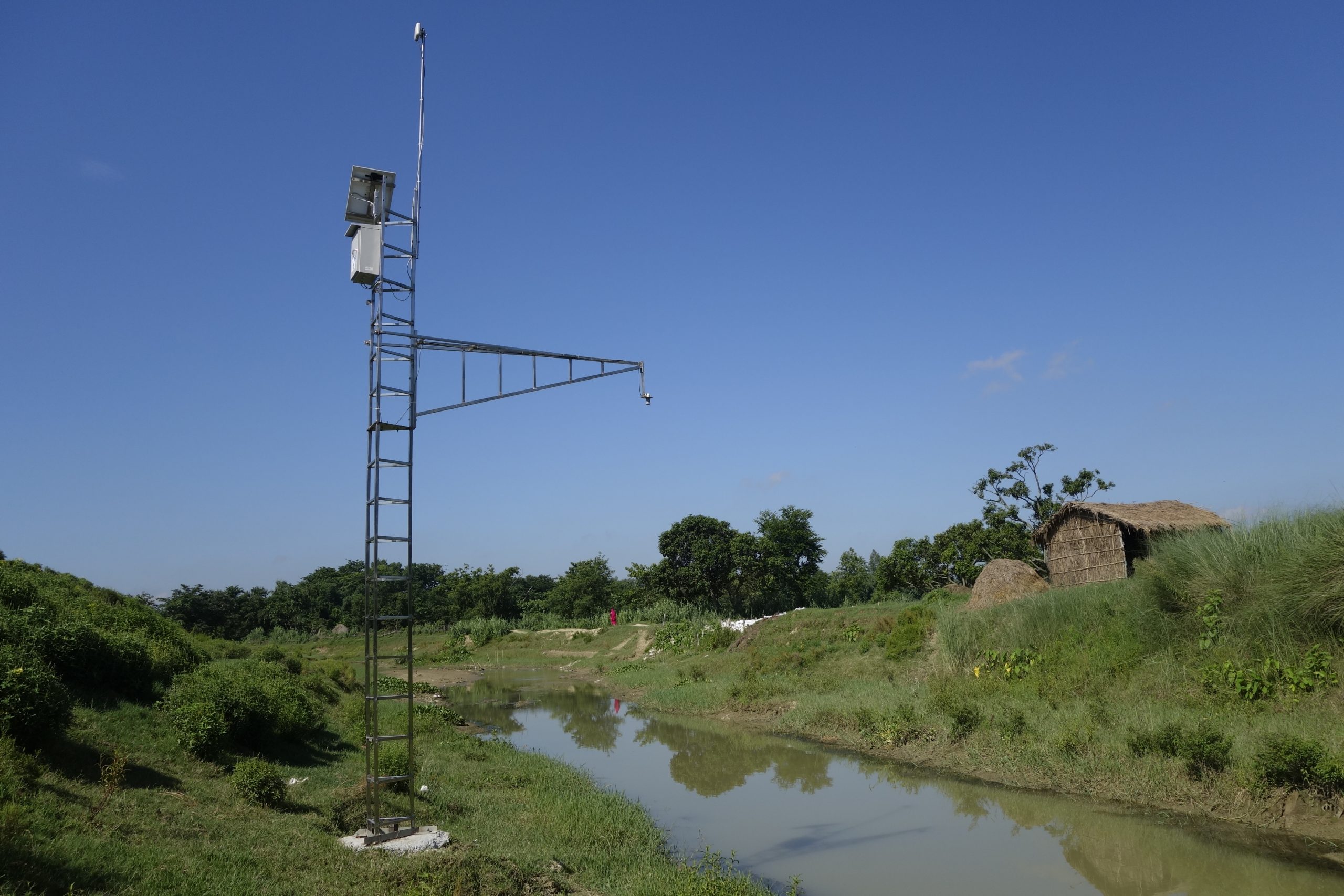 siren tower near narrow waterway