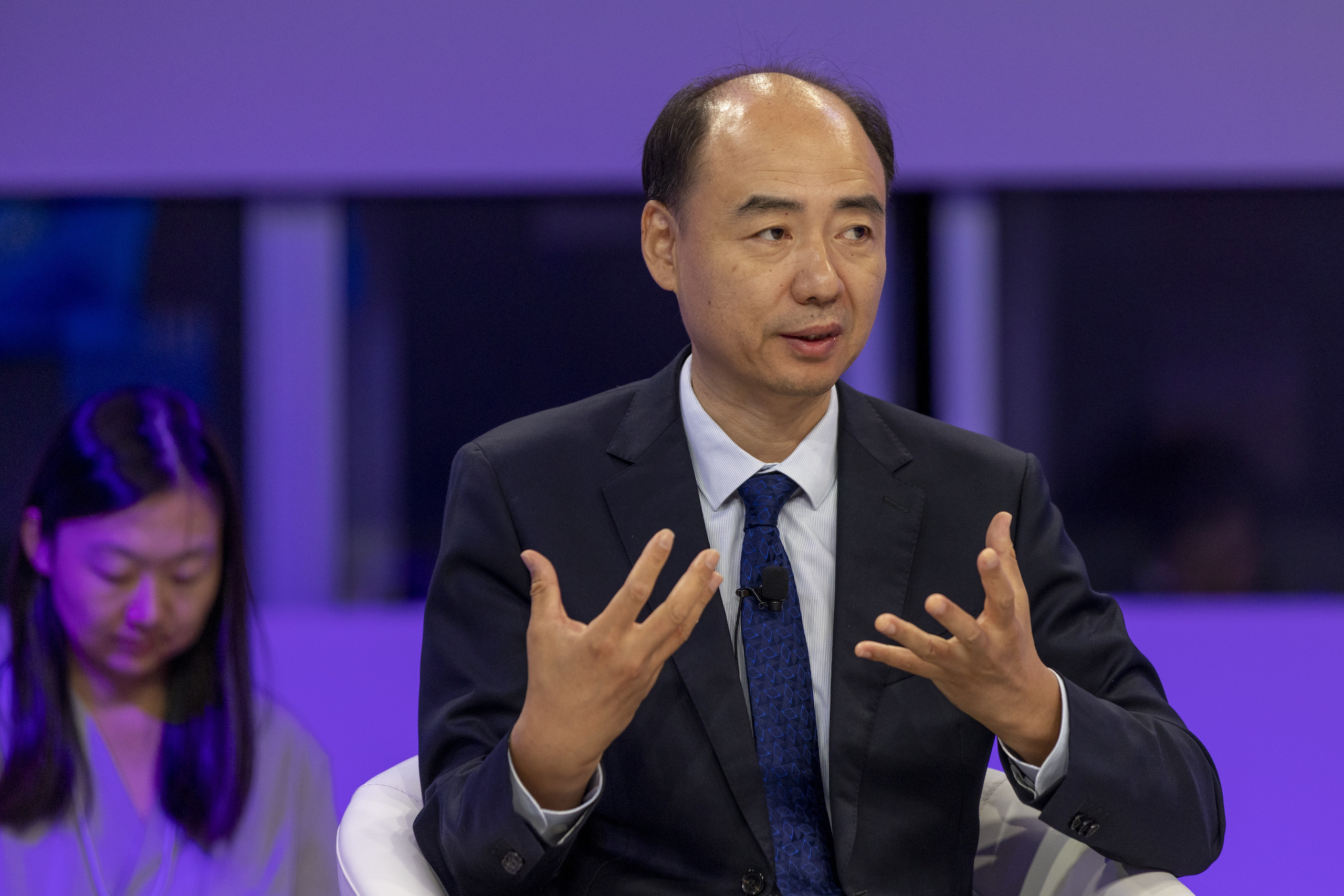 <p>Ma Jun, founder and director of a Beijing-based environmental non profit, speaking in 2023 at a World Economic Forum conference in Tianjin, China (Image: <a href="https://www.flickr.com/photos/15237218@N00/53004214992">Faruk Pinjo</a> / <a href="https://www.flickr.com/people/worldeconomicforum/">World Economic Forum</a>, <a href="https://creativecommons.org/licenses/by-nc-sa/2.0/">CC BY-NC-SA</a>)</p>