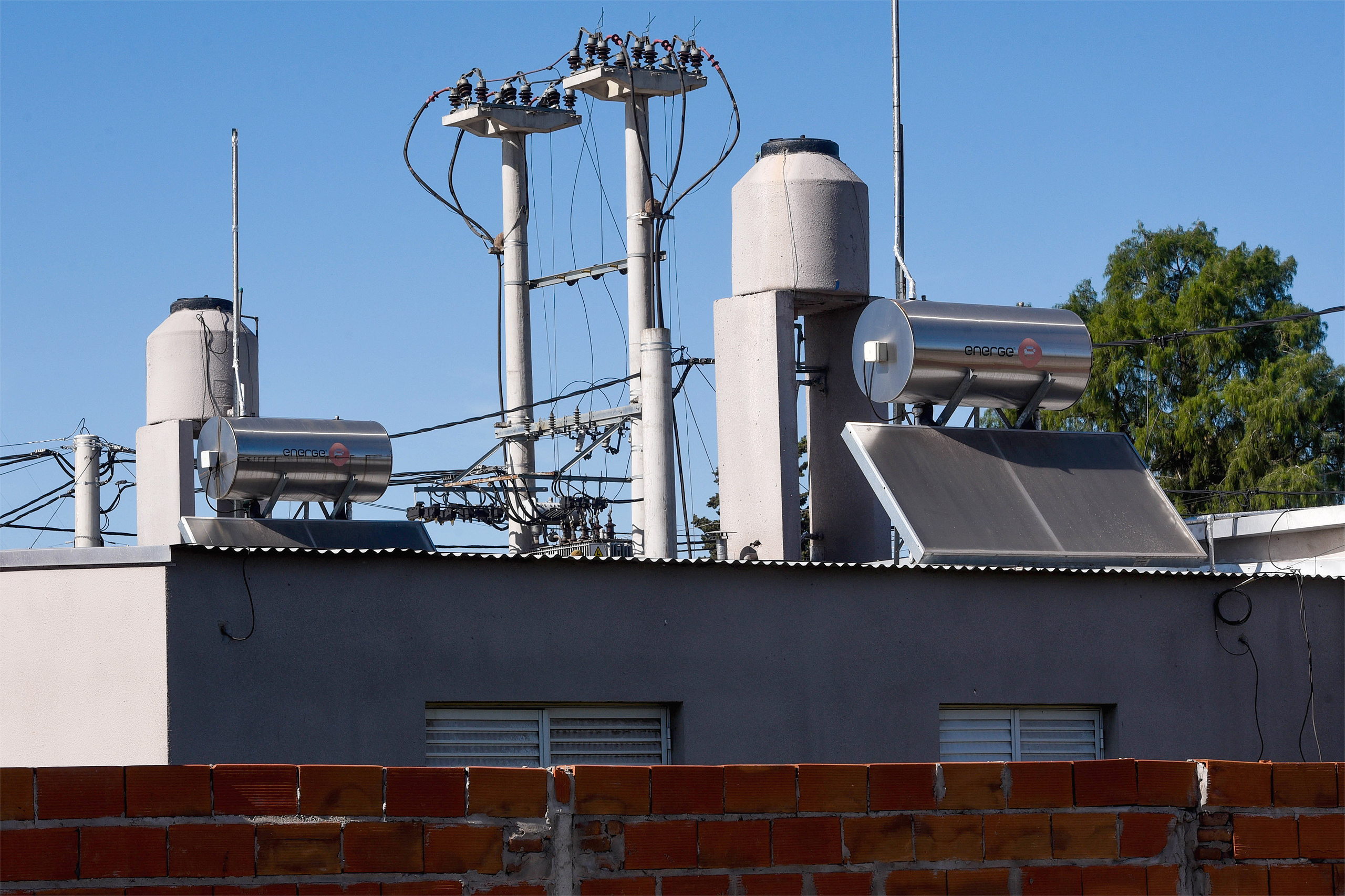 Colectores solares térmicos en un techo
