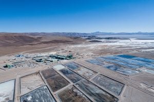 aerial view of lithium mine