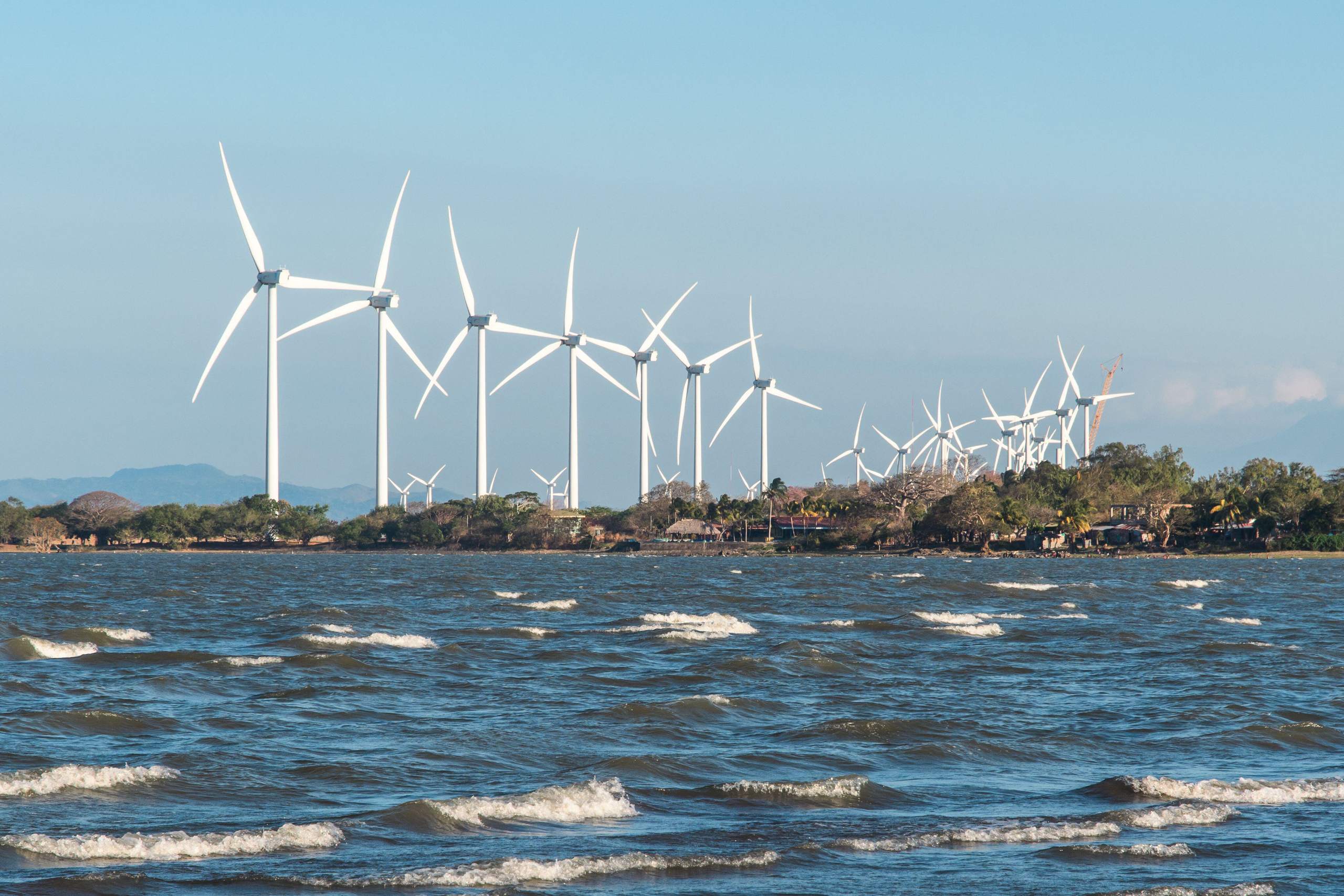 wind turbines on coast