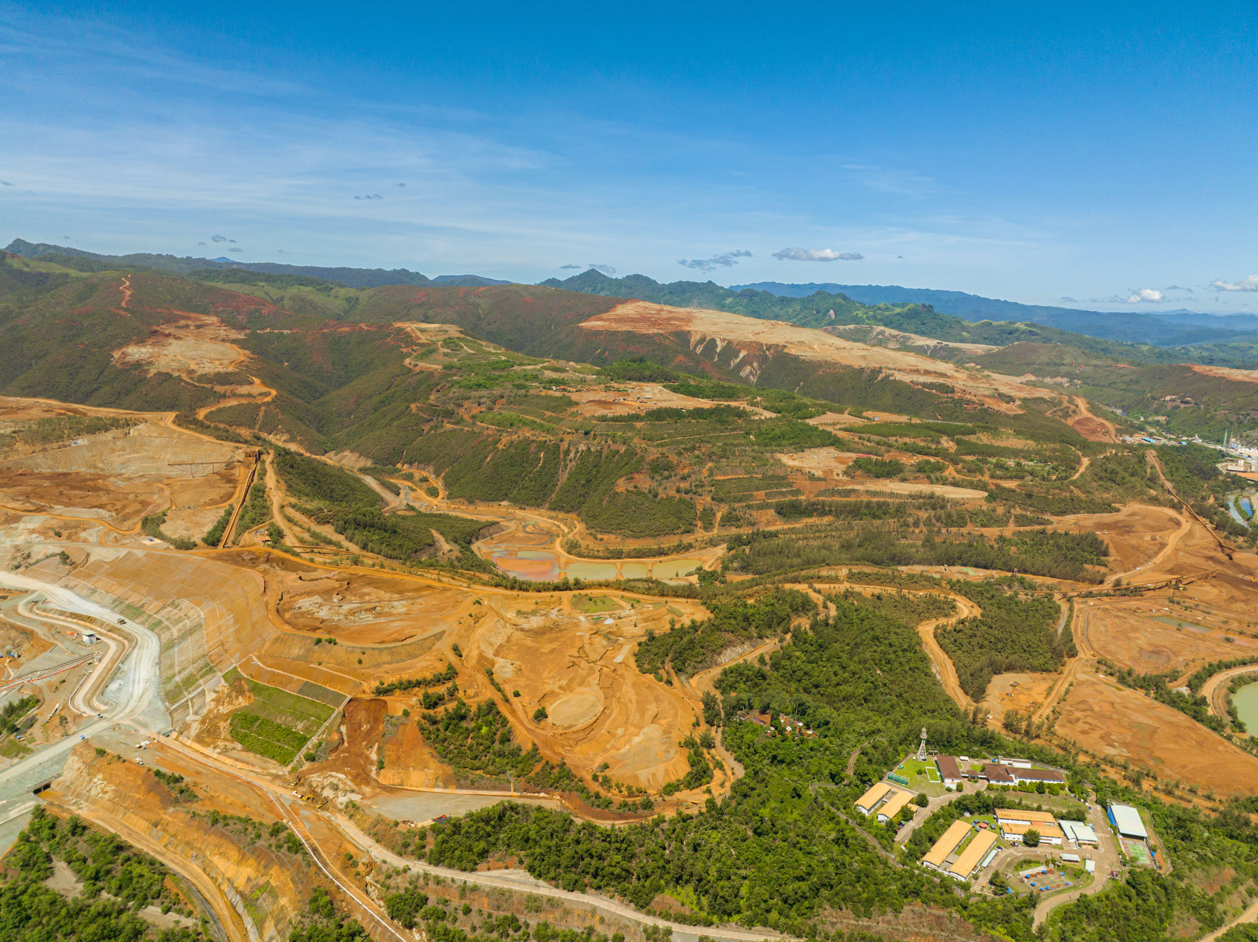 aerial view of mines