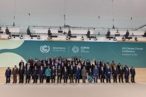 A group photo capturing attendees of the climate change conference