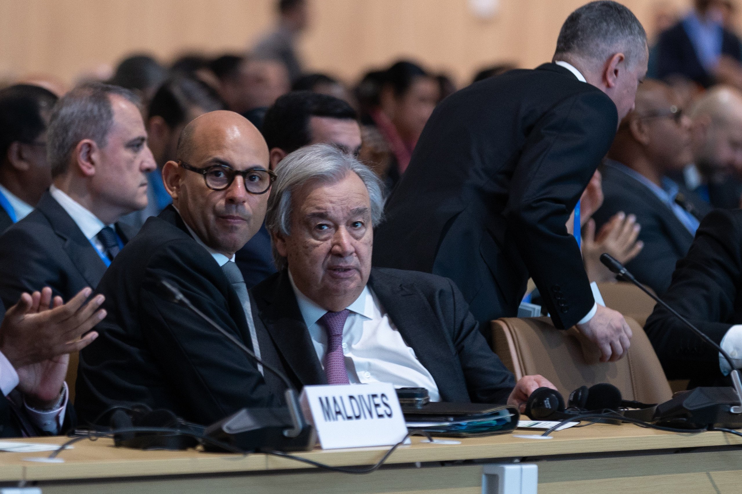 Simon Stiell and Antonio Guterres at COP29