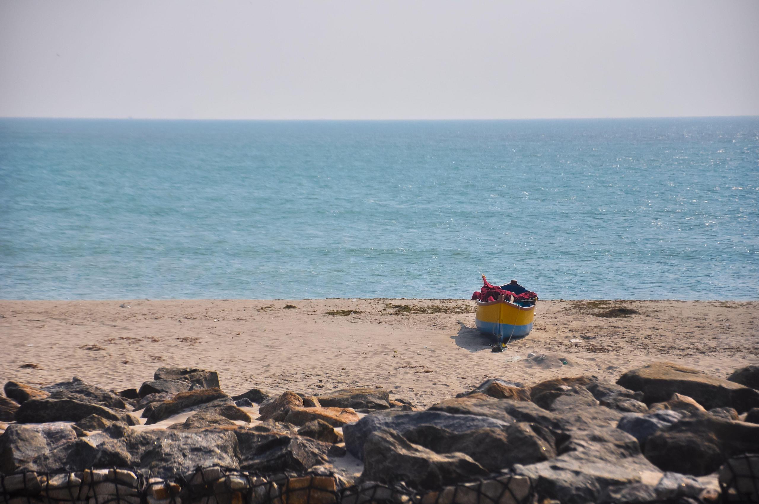 <p>The shores of Dhanushkodi, a village in southern India, have been armoured against erosion. Fears are growing that this “hard” approach may backfire (Image: Olha Kolesnyk / Alamy Stock Photo)</p>