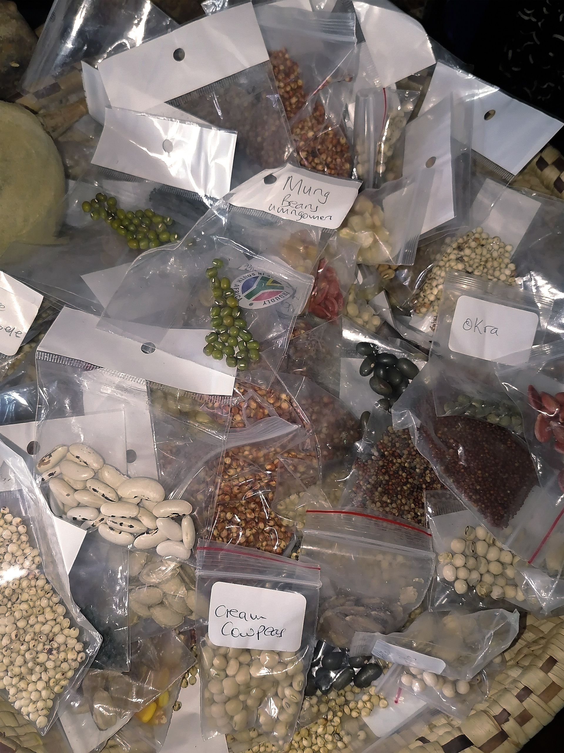 small packages of seeds
