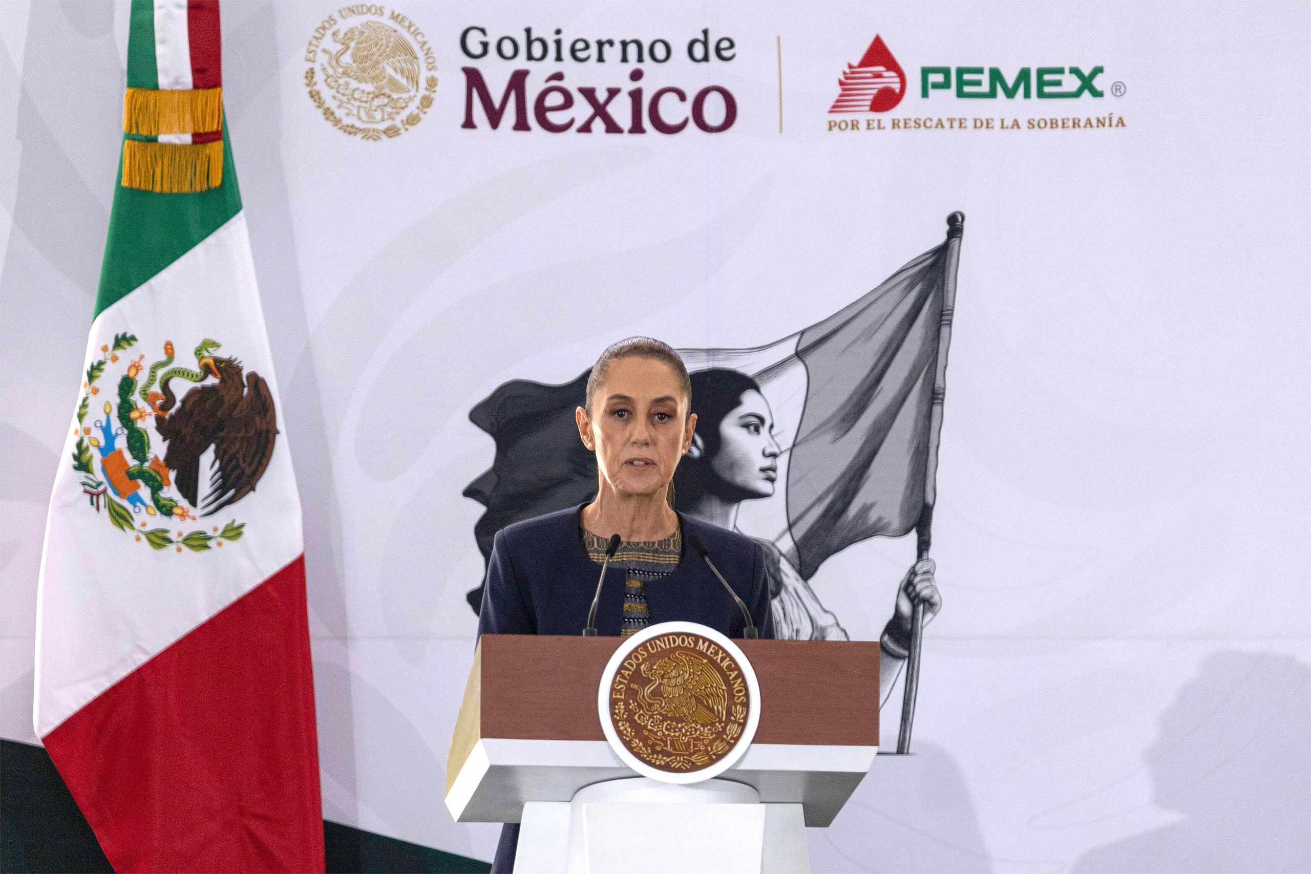Claudia Sheinbaum discursa no 87º aniversário da estatal petrolífera Pemex