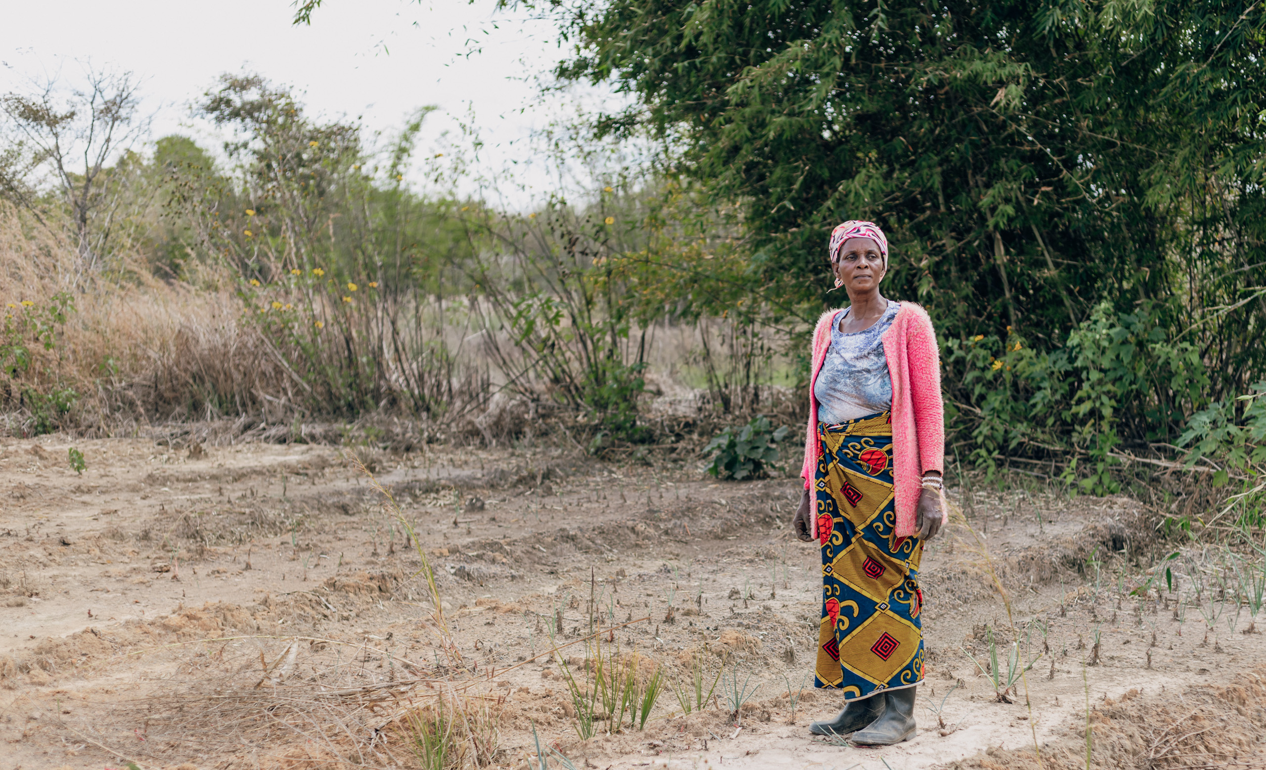 <p>About 5km south of the Sino Metals copper mine, smallholder Victoria Banda’s fields were left ruined by the collapse of a tailings facility in February (Image: Tsolofelo Miladzi / Dialogue Earth)</p>