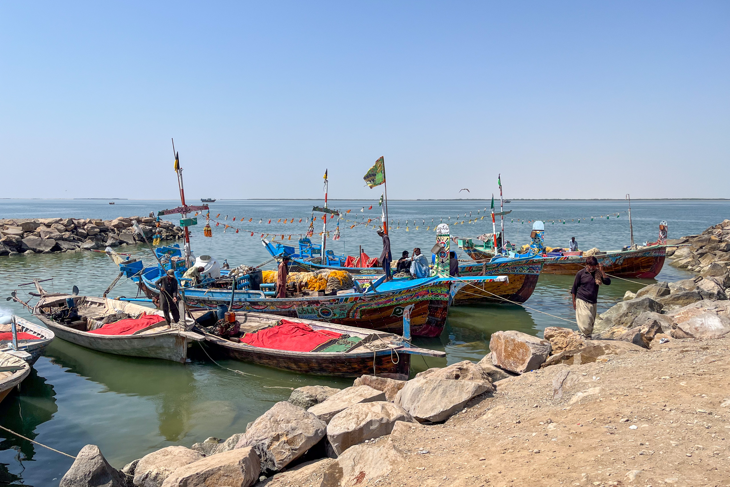 row of docked narrow boats