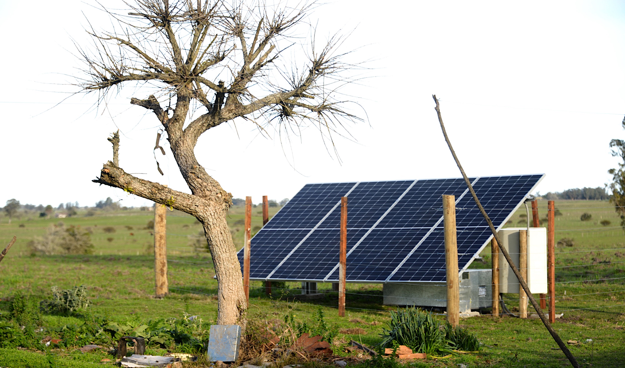 Painel fotovoltaico instalado em Tala, departamento de Canelones