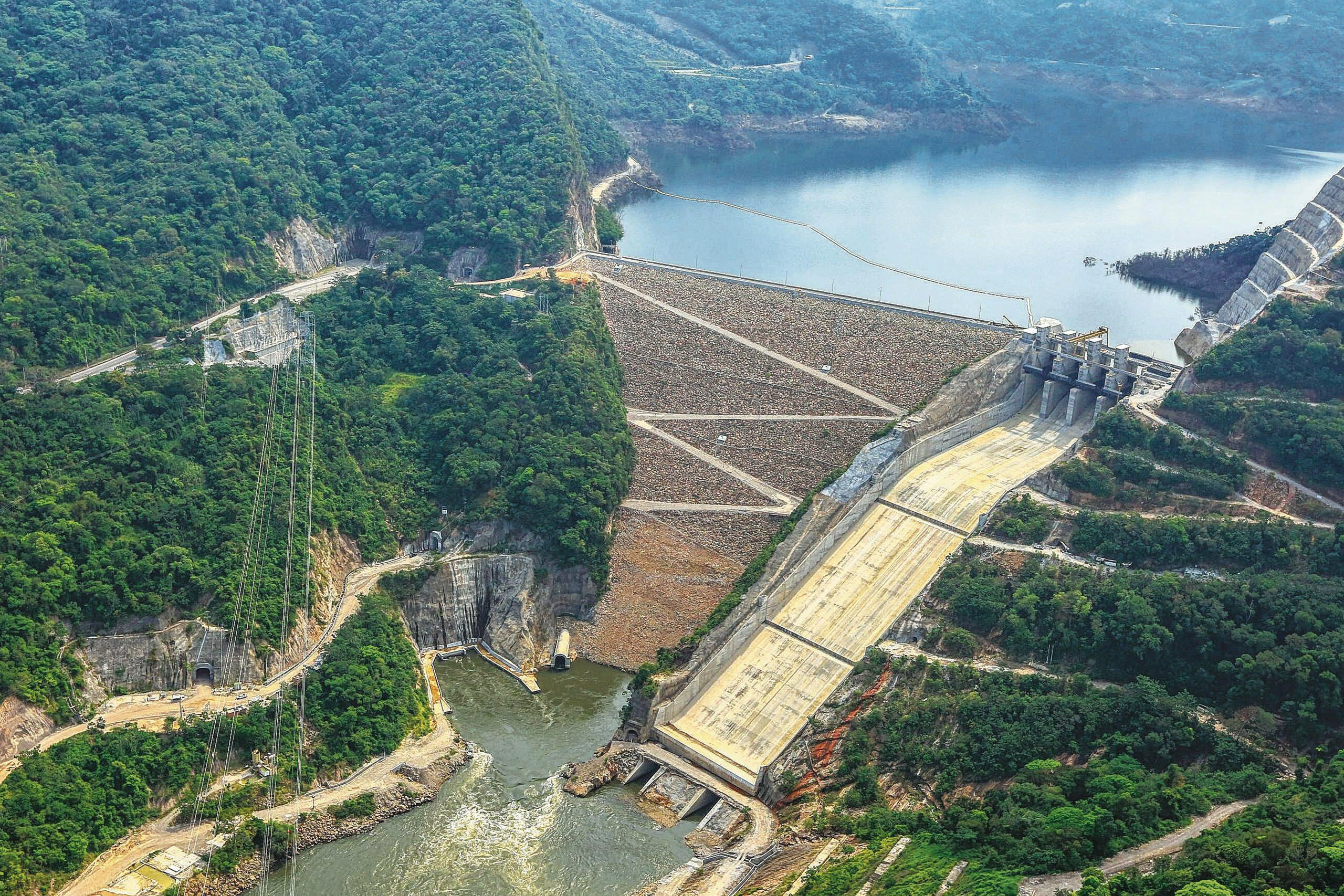 aerial view of Hidrosogamoso power plant