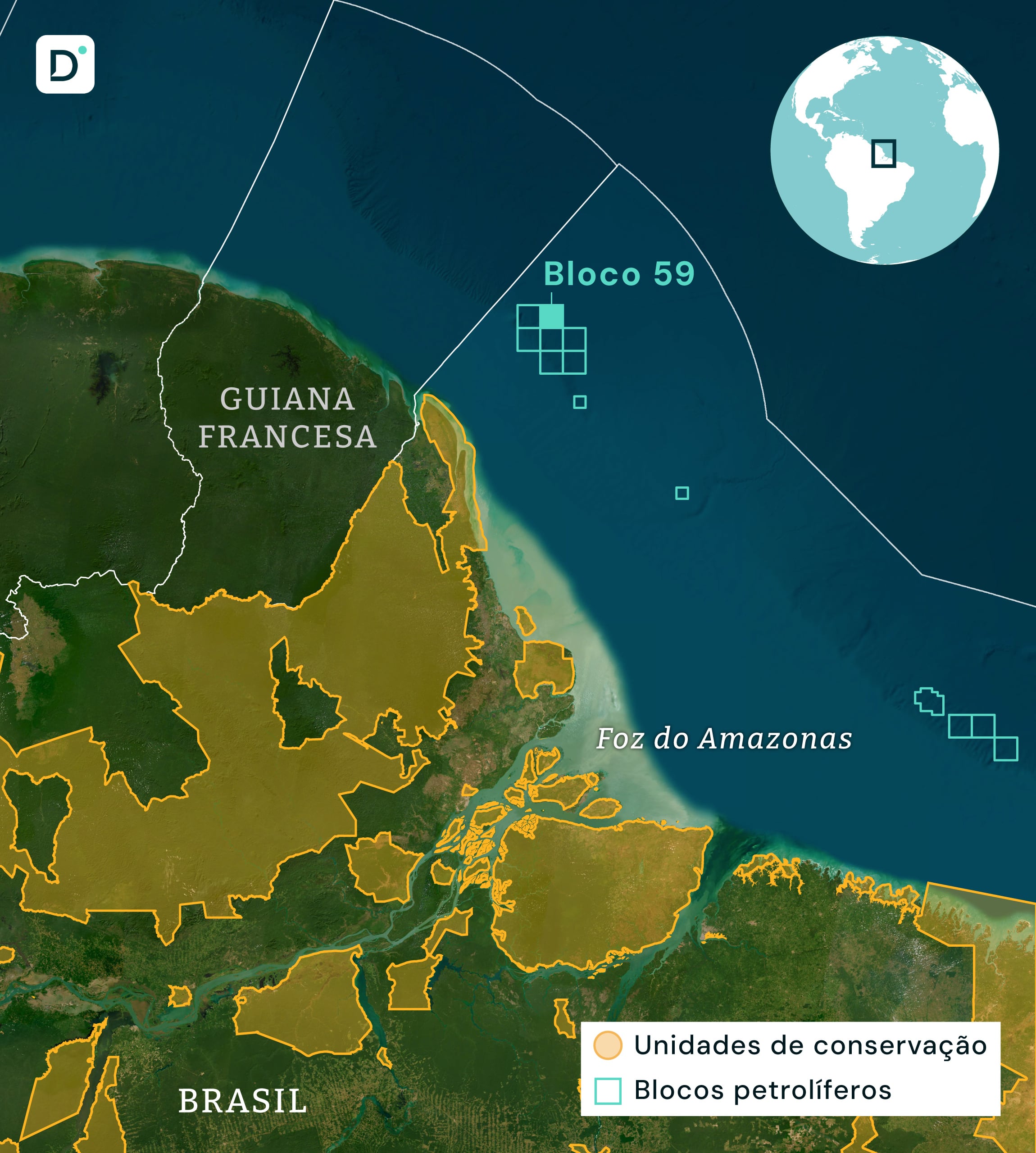 Mapa da Foz do Amazonas