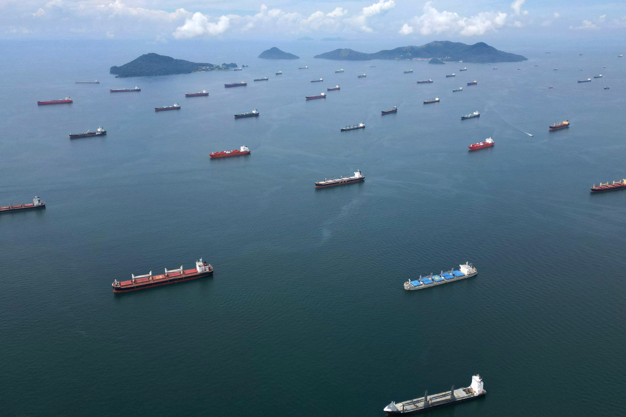 ships on water