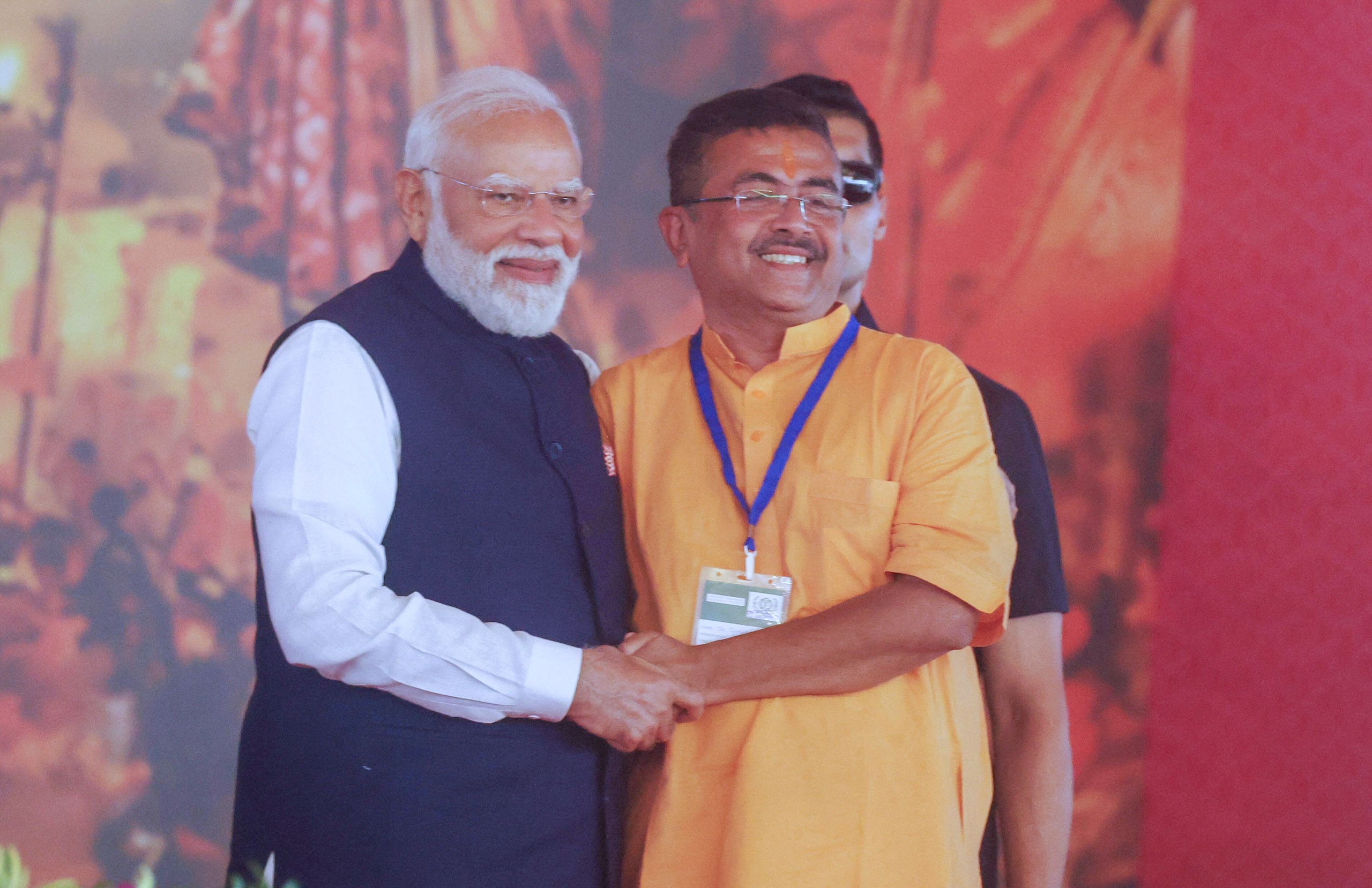 <p>Indian Prime Minister Narendra Modi embraces Suvendu Adhikari after he is sworn in as the new Chief Minister of West Bengal on 9 May 2026 in Kolkata. Adhikari is the first member of the Bharatiya Janata Party to hold this role (Image: Rupak De Chowdhuri / ZUMA Press / Alamy)</p>