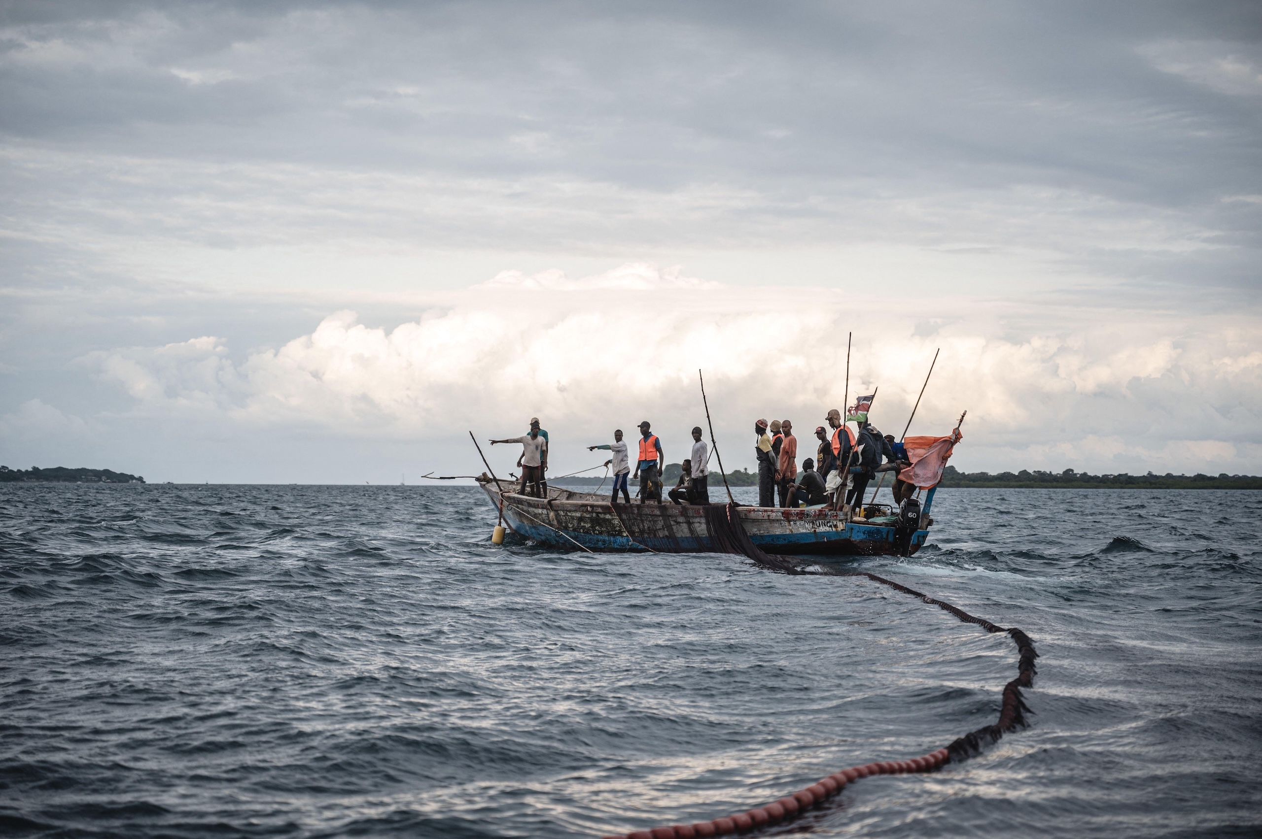 <p>Fishers out at sea off the coast of Kenya, the country chosen as the first African host of the Our Ocean Conference (Image: Wang Guansen / Xinhua / Alamy)</p>