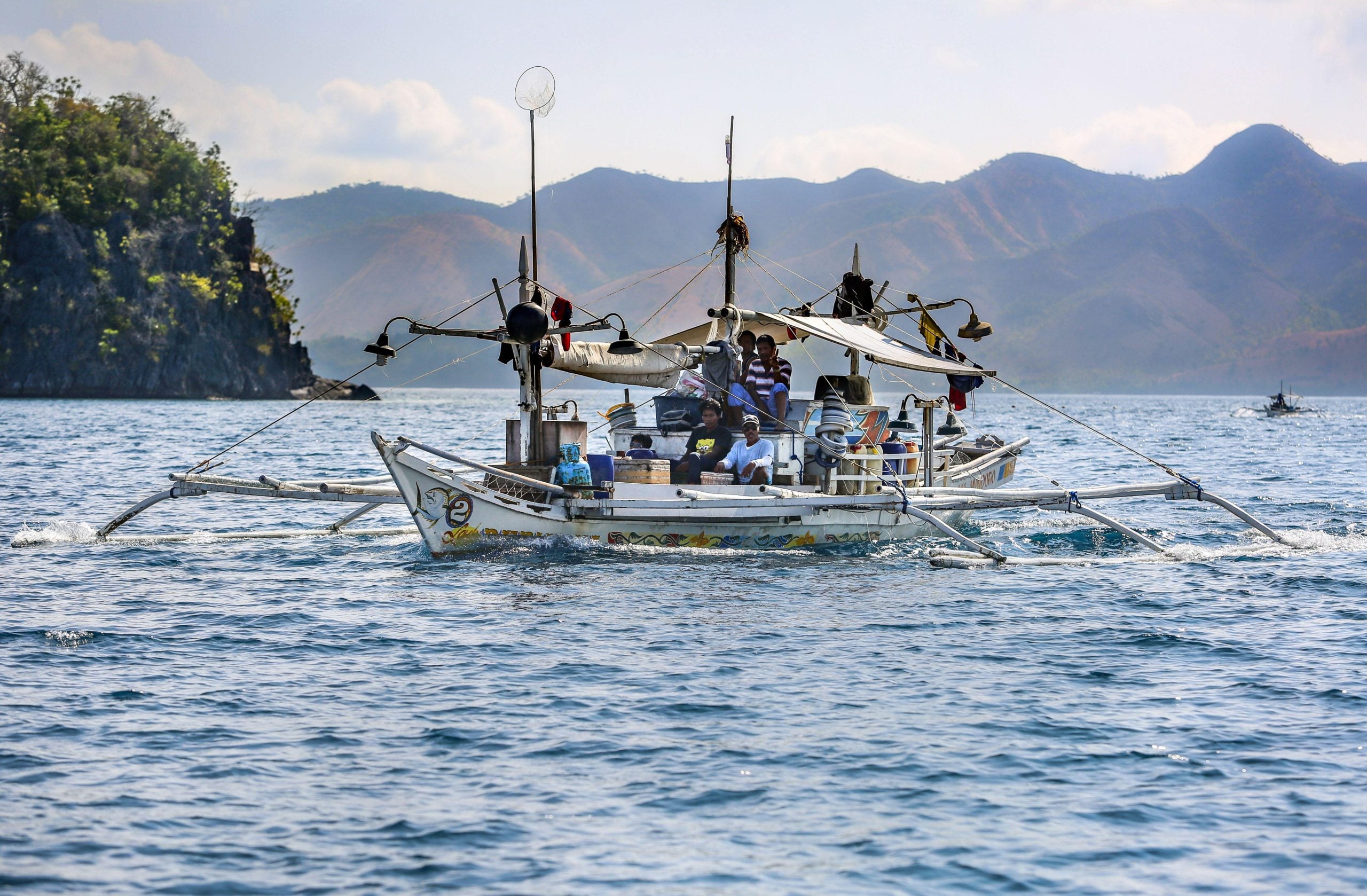 barcos na província de Palawan, nas Filipinas