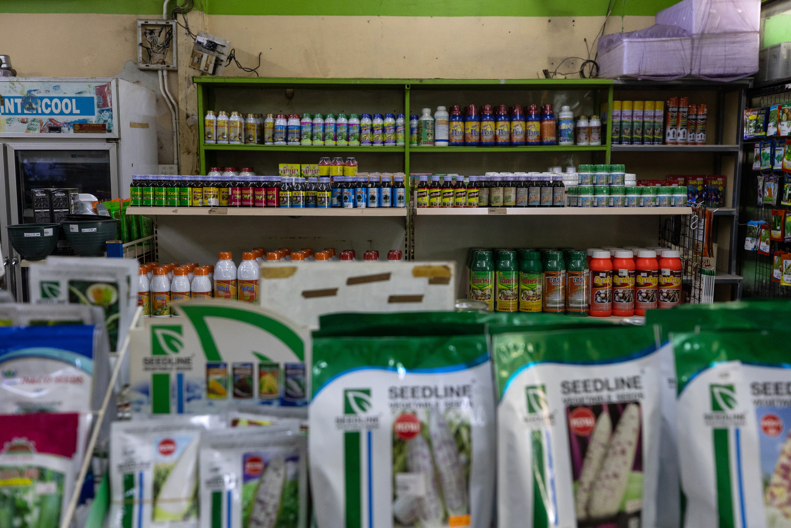 A store filled with various agricultural supplies