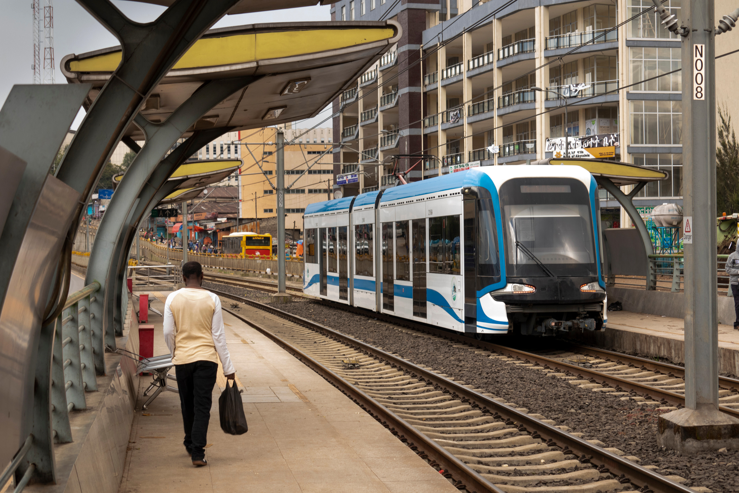<p>The Addis Ababa Light Rail in Ethiopia’s capital. The project, constructed by China Railway Group Limited and operational since 2015, was a key recipient of voluntary climate finance from China (Image: Neil McAllister / Alamy)</p>