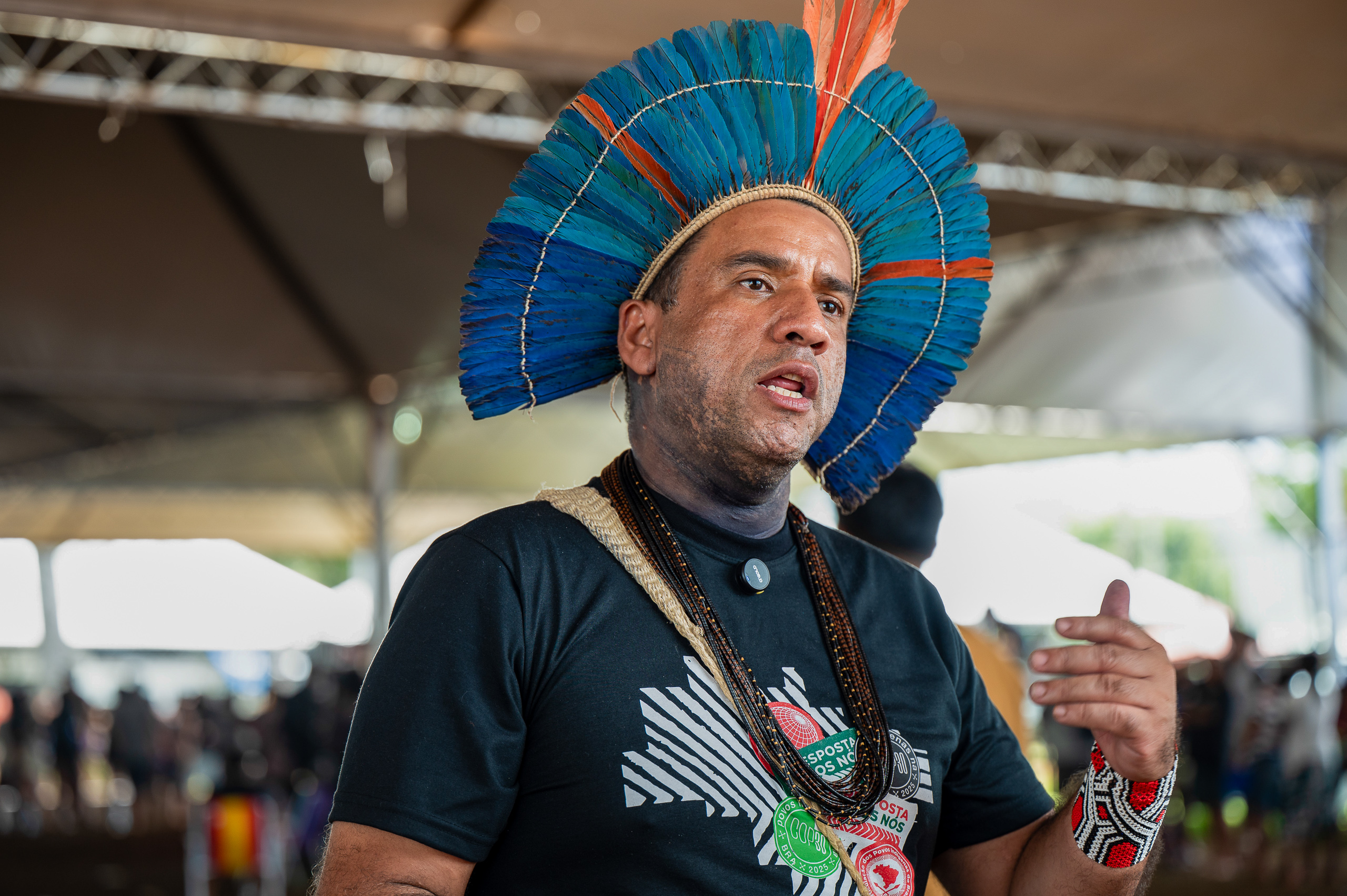 closeup of indigenous man