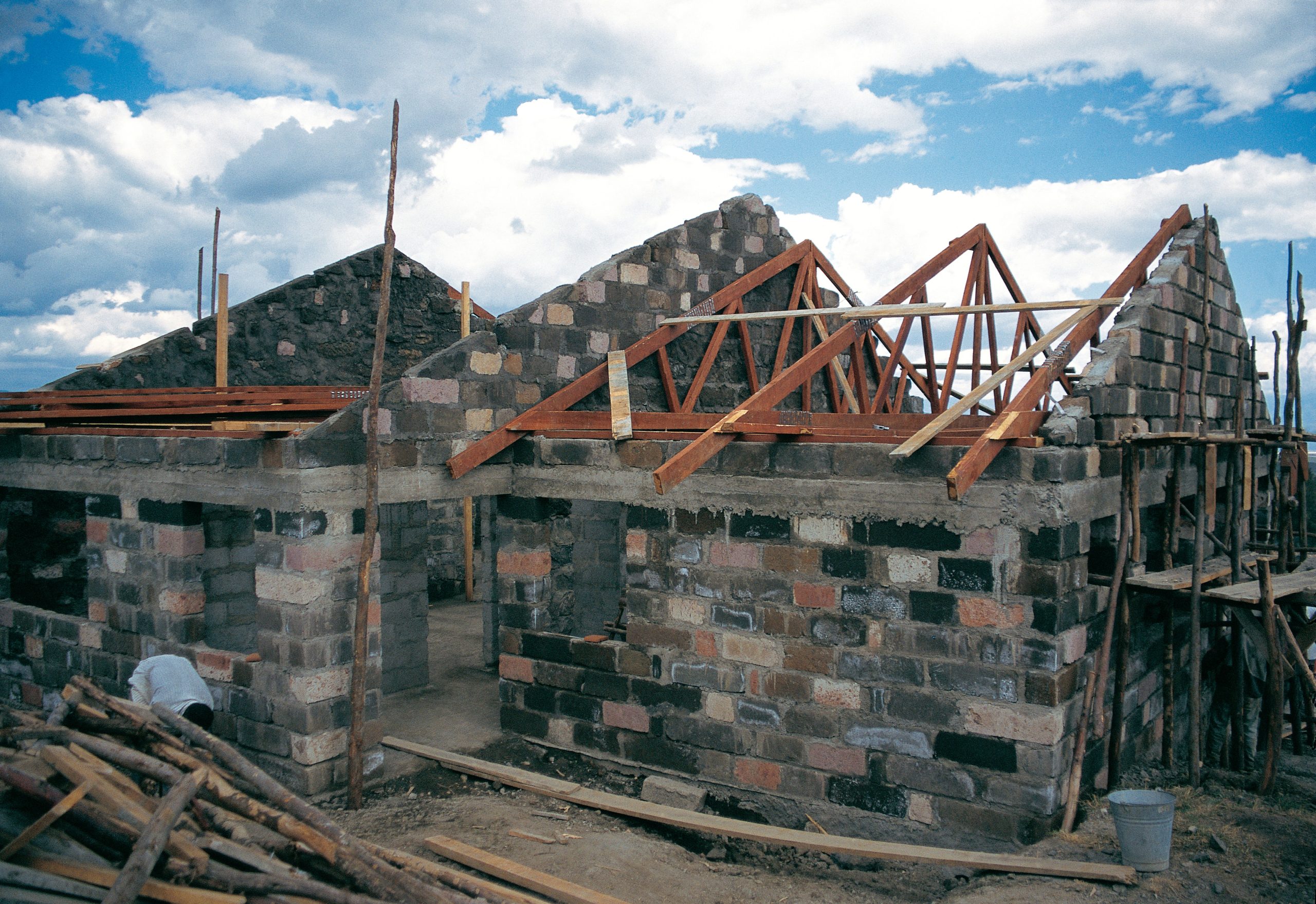 <p>A house under construction in Nakuru, Kenya (Image: Jeremy van Riemsdyke / Alamy)</p>