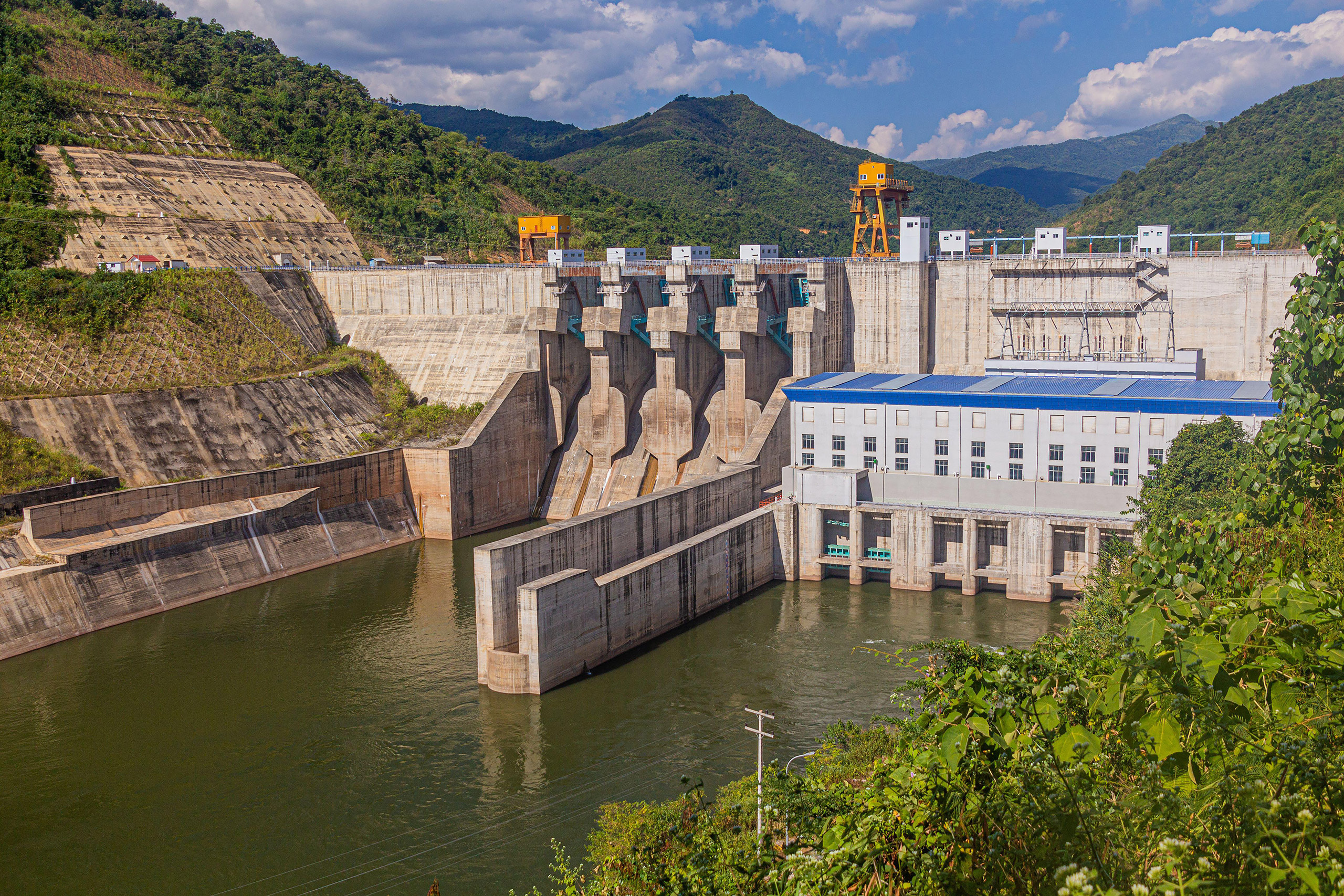 <p>One of the dams in the Nam Ou hydropower cascade project, in Laos. Around 80% of the country’s energy, largely from hydropower, is sold to neighbours (Image: Matyas Rehak / Alamy)</p>