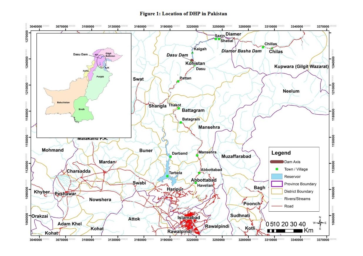Map of the location of the project [image courtesy Water and Power Development Authority of Pakistan]