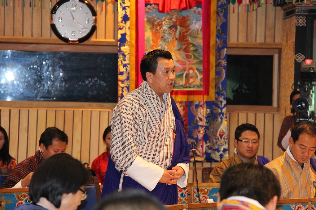 A member of the NC makes a point [image courtesy Bhutanese National Council]