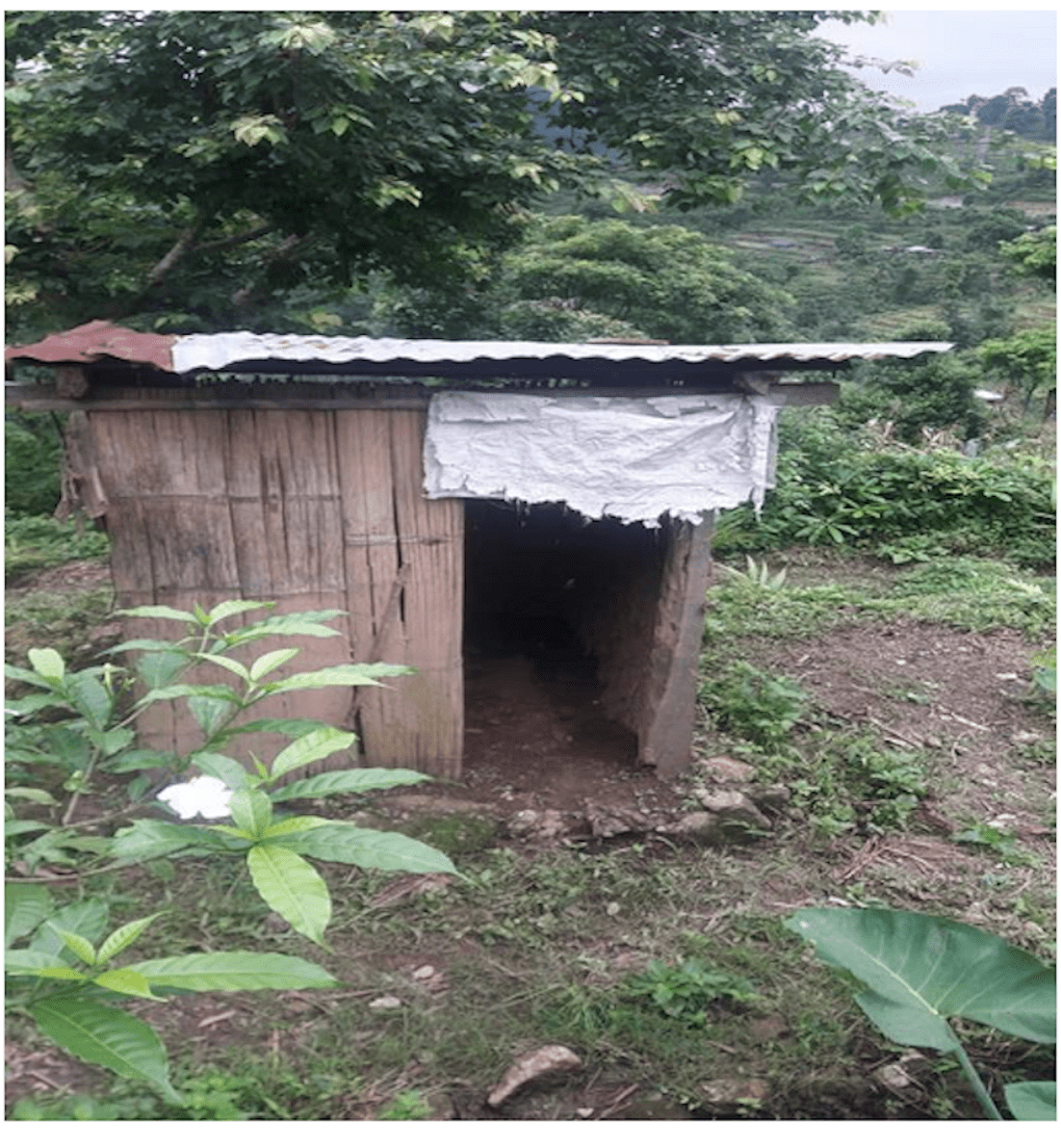 A basic pit toilet in Bhutan [image by Rinchen Wangdi, Ministry of Health]