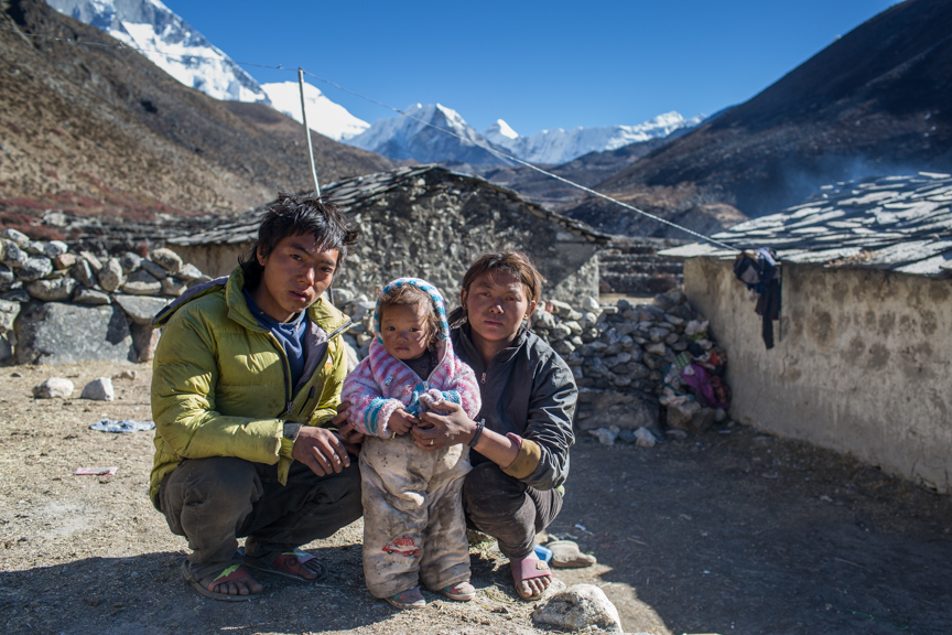 Ajit Rai and his wife Ranjita Rai work as labourers in Dengboche village between Imja glacier and Everest Base Camp. " Last year a small flash flood triggered from Lotse glacier that mixed with Imja rive. Although it only destroyed one bridge near Dengboche, it has made me to think more about the safety of my family". 