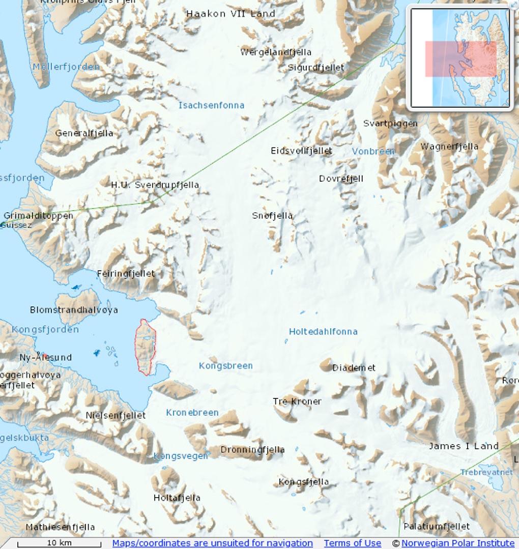 Glaciers of Kongsfjord area [image by Norwegian Polar Institute]