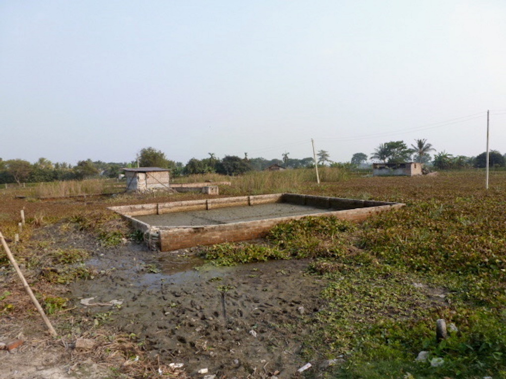  Marshy land being filled up for property development in the Kolkata wetlands [image by Soumya Sarkar]