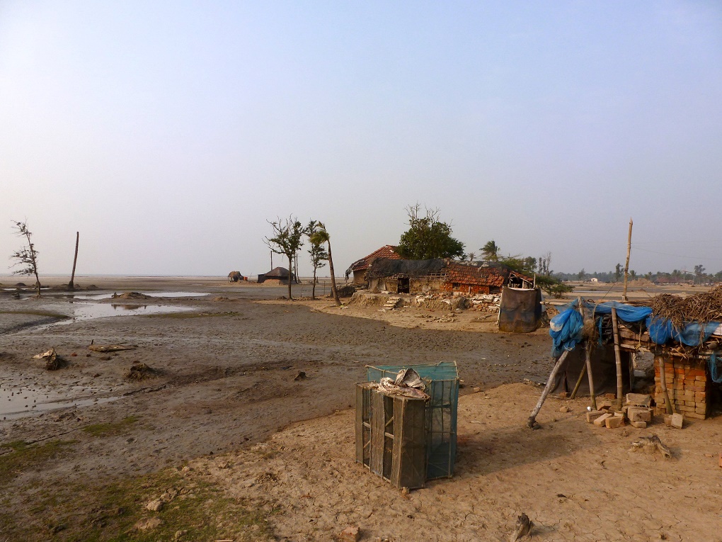 Sagar Island is steadily losing land mass to the sea [image by Soumya Sarkar]