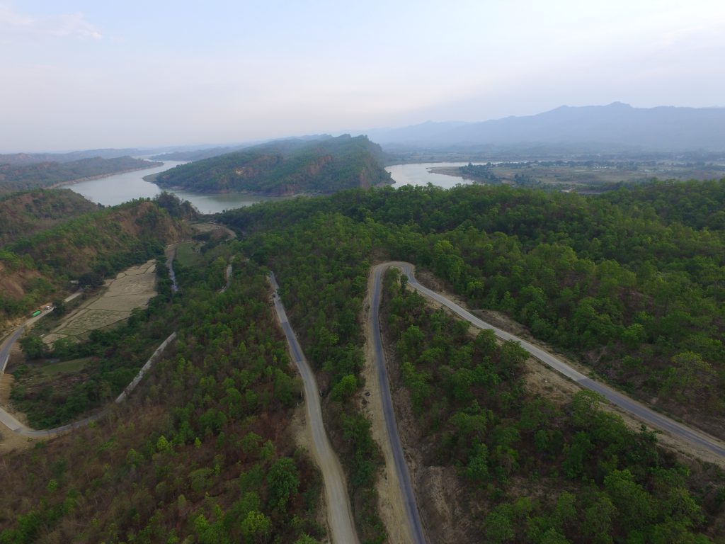 Views of Chindwin River taken from Mahamyaing forest in the upper Chindwin Basin 